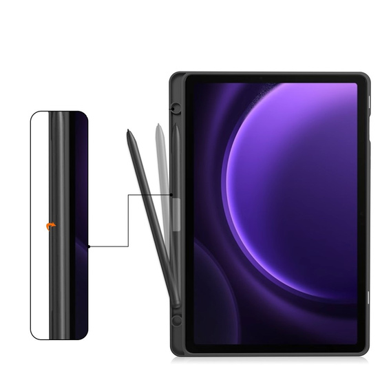 Θήκη για Samsung Galaxy Tab S10 Lite / S10 FE / S9 FE, Business Card and Pen Slot, μαύρη