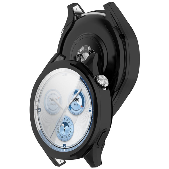 Θήκη 2σε1 με προστατευτικό οθόνης για Huawei Watch GT 5 46mm, μαύρη