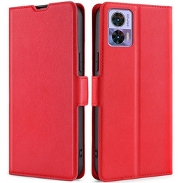 Θήκη με πτερύγιο για Motorola Edge 30 Neo 5G, Wallet Thin Magnet, κόκκινη