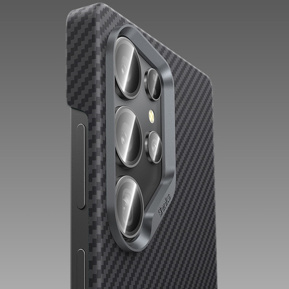 θήκη BENKS Kevlar για Samsung Galaxy S25, για MagSafe, Carbon Fiber, μαύρη