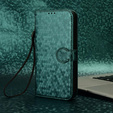 θήκη πτερύγιο για Xiaomi Redmi 15C 4G/LTE, Wallet Rhombus, πράσινη