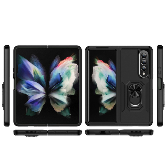 θωρακισμένη θήκη για do Samsung Galaxy Z Fold 4 5G, Nox Case Ring, μαύρη