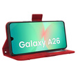 Θήκη με πτερύγιο για Samsung Galaxy A26, Card Slot, κόκκινη