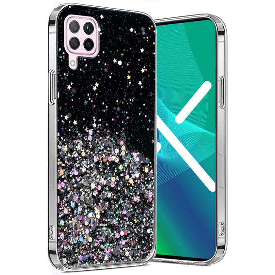 Θήκη για Huawei P40 Lite, Glittery, μαύρη