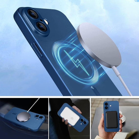 Θήκη για iPhone 16 Plus, ColorMag, για MagSafe, σκούρο μπλε