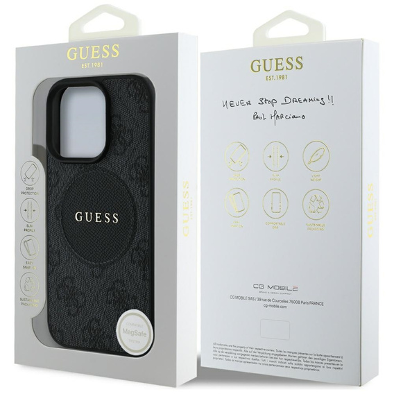 Θήκη Guess 4G Circle με κλασικό λογότυπο, για MagSafe για iPhone 16 Pro