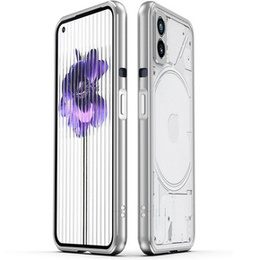 Θήκη για Nothing Phone 2a, Armor Bumper, με κάλυμμα φακού, ασημένια