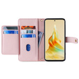 Θήκη με πτερύγιο για Oppo A78 4G, Wallet Zipper Pocket, ροζ