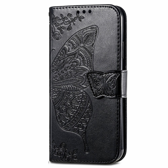 Θήκη με πτερύγιο για Samsung Galaxy M15 5G, Butterfly, μαύρη