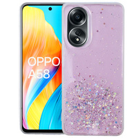 Θήκη για Oppo A58 4G, Glittery, ροζ