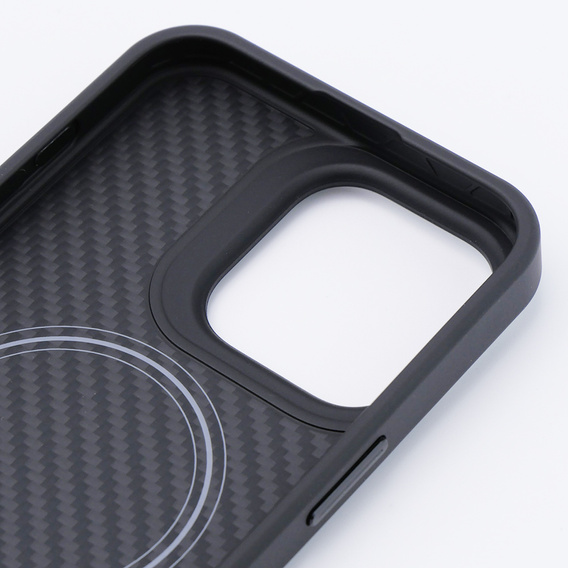 Θήκη για iPhone 15 Pro Max, Aramid Fiber Cover, μαύρη