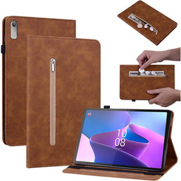 Θήκη για Lenovo Tab P11 Gen 2, Wallet Pen Slot, καφέ