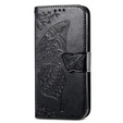 Θήκη με πτερύγιο για Oppo A78 5G, Butterfly, μαύρη