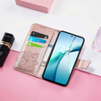 Θήκη με πτερύγιο για Xiaomi Redmi Note 14 4G, Butterfly, ροζ rose gold