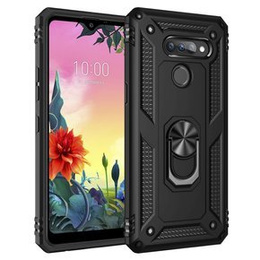 θωρακισμένη θήκη για LG K50S, Nox Case Ring, μαύρη