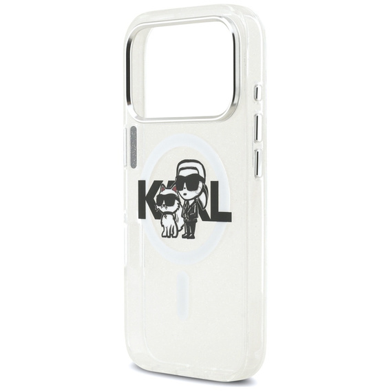 Θήκη Karl Lagerfeld IML Glitter Karl and Choupette MagSafe για iPhone 17 Pro