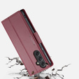 CASEME flip case για Samsung Galaxy A54 5G, Litchi Wallet, κόκκινη