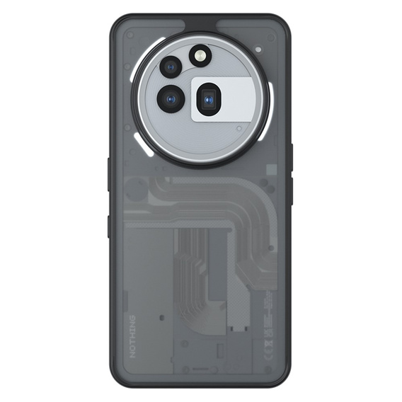 Θήκη για Nothing Phone 3A Pro, Fusion Hybrid, διαφανής / μαύρη