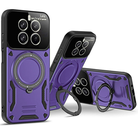 Θωρακισμένη θήκη για Realme 12 Pro 5G / 12 Pro+ 5G, Magnetic Ring, μωβ