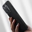 θήκη BENKS Kevlar για iPhone 16 Pro, για MagSafe, Carbon Fiber, μαύρη