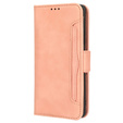 Θήκη με πτερύγιο για Honor 70 5G, Card Slot, ροζ
