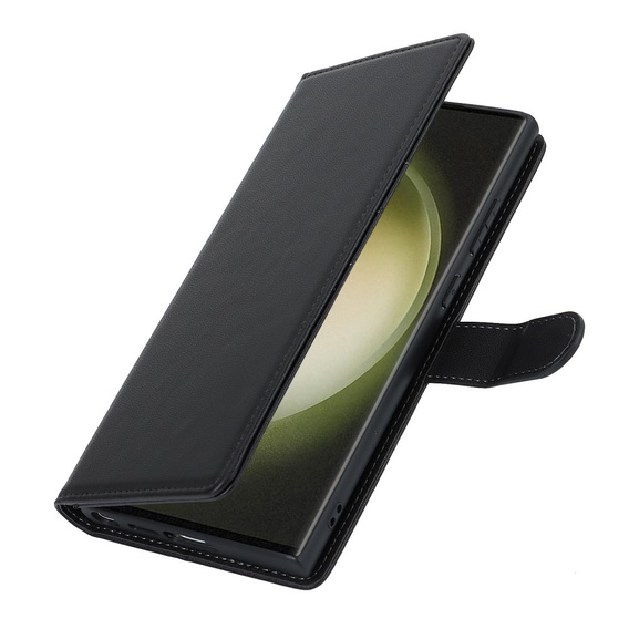 Θήκη με πτερύγιο για Samsung Galaxy S23 Ultra, πορτοφόλι, για MagSafe, μαύρη