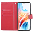 Θήκη με πτερύγιο για Oppo A79 5G, Crazy Horse Wallet, κόκκινη