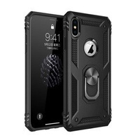 θωρακισμένη θήκη για iPhone XR, Nox Case Ring, μαύρη