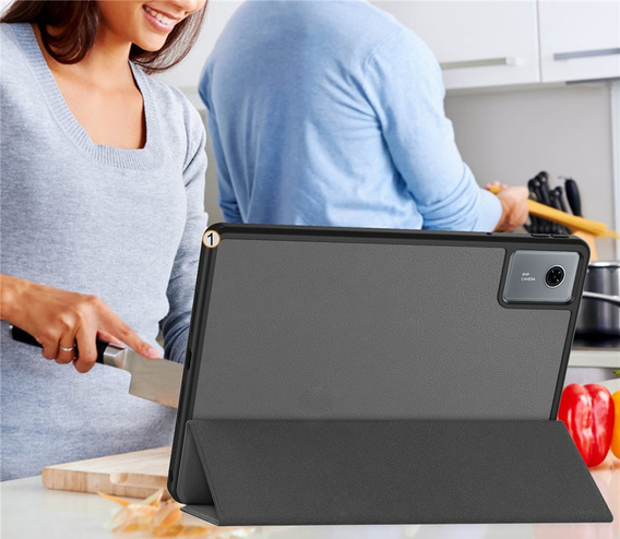 Θήκη για Lenovo Idea Tab 11" 2025 TB336FU TB336ZU, βάση, Smartcase με υποδοχή γραφίδας, γκρι