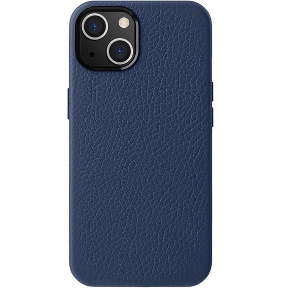 Θήκη MELKCO για iPhone 15 Plus, δερμάτινη για MagSafe, σκούρο μπλε