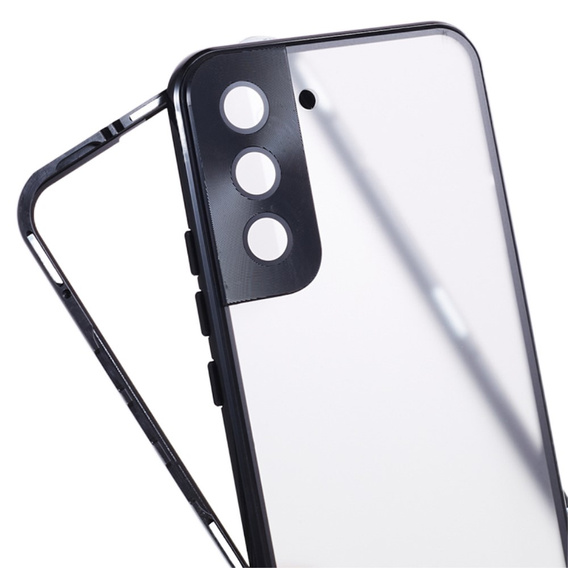 θήκη για το Samsung Galaxy S21, Magnetic Dual Glass, μαύρη