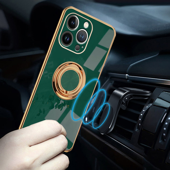 Θήκη για iPhone 14 Pro Max, Electro Ring, πράσινη