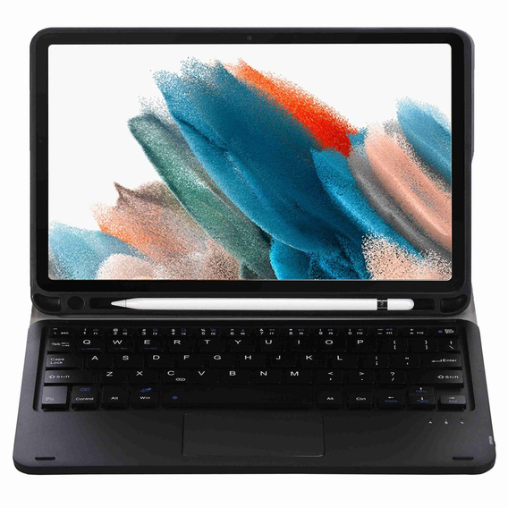Θήκη + πληκτρολόγιο Samsung Galaxy Tab A8 10.5 X200 / X205, μαύρη