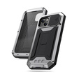 Θήκη για iPhone 13 Mini, R-JUST CamShield Slide, θωρακισμένη, ασημένια / μαύρη