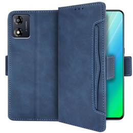 Θήκη με πτερύγιο για Motorola Moto E13, Card Slot, μπλε