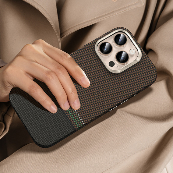 Θήκη BENKS Kevlar Magnetic Armor Pro Prestige 600D Y066 για MagSafe με ενεργό κουμπί για iPhone 16 Pro Max