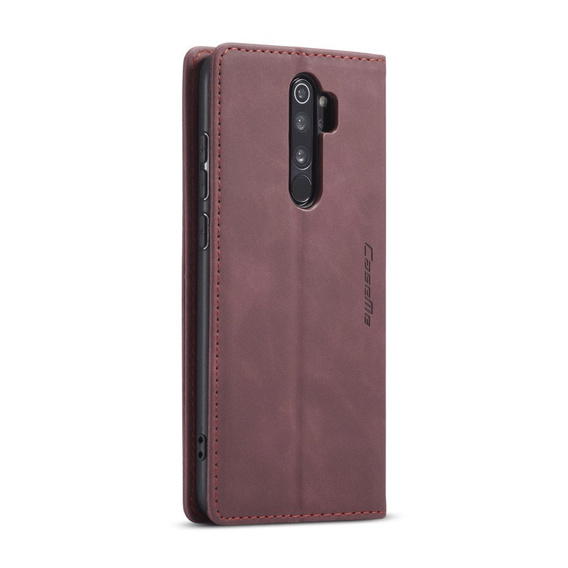 θήκη CASEME για Xiaomi Redmi Note 8 Pro, Leather Wallet Case, κόκκινη