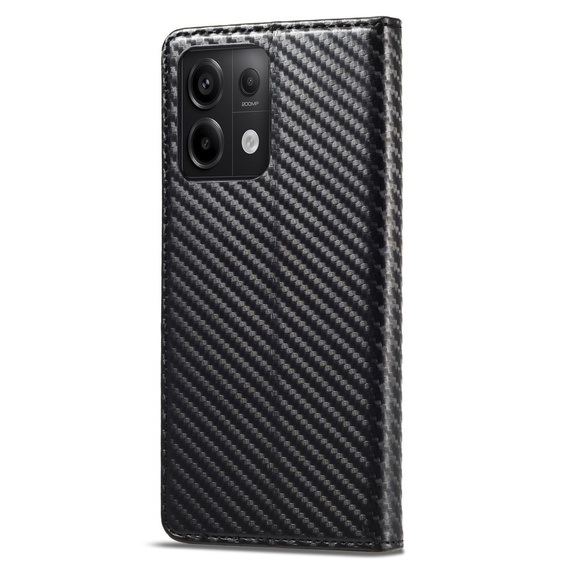 Θήκη με πτερύγιο για Xiaomi Redmi Note 13 Pro 5G, Carbon LC.IMEEKE, μαύρη