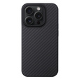 Θήκη για iPhone 15 Pro Max, Aramid Fiber Cover, μαύρη