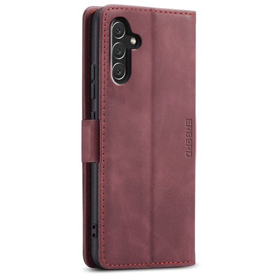 Θήκη για Samsung Galaxy A14 4G/5G, ERBORD Vintage, πορτοφόλι με πτερύγιο, κόκκινη
