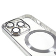 Θήκη για iPhone 14 Pro, Electro MagSafe, ασημένια + Γυαλί για την οθόνη