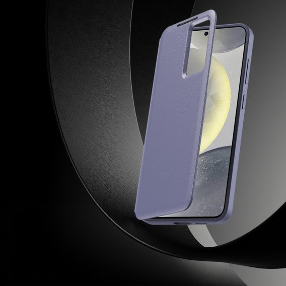 Αναδιπλούμενη θήκη για Samsung Galaxy S24 FE, Smart View Wallet, λεβάντας