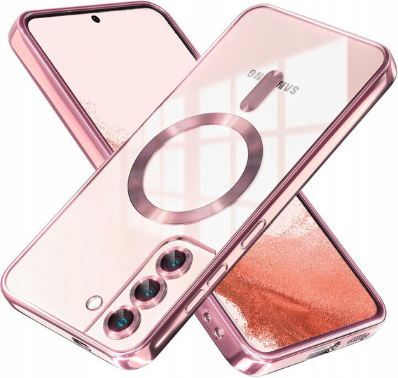 Θήκη για Samsung Galaxy S22, Electro MagSafe, ροζ rose gold + Γυαλί για την οθόνη