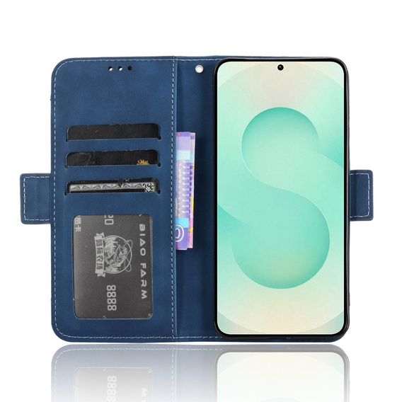 Θήκη με πτερύγιο για Samsung Galaxy S25 Edge, Card Slot, σκούρο μπλε