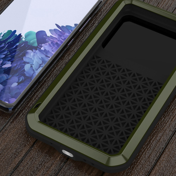 Love Mei Θήκη για Samsung Galaxy S20 FE 4G/5G, armored with glass, πράσινη