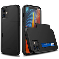 Θήκη για iPhone 11, Sliding Card Holder, μαύρη