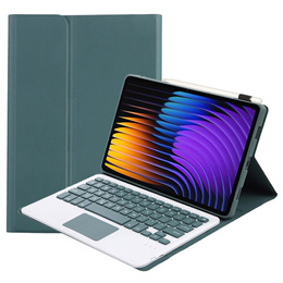 Θήκη πληκτρολογίου για Xiaomi Pad 7 / 7 Pro, TouchPad, πράσινο