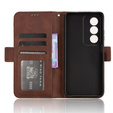 Θήκη με πτερύγιο για Oppo A80, Card Slot, καφέ