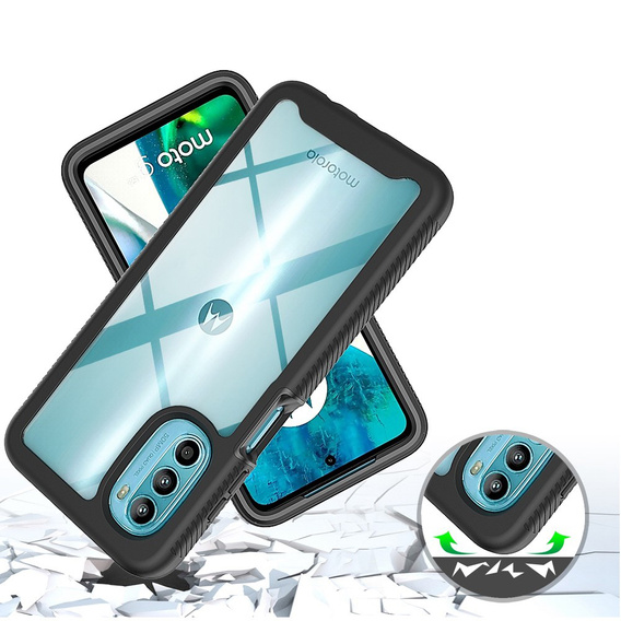 Θήκη για Motorola Moto G52 4G / G82 5G, Shockproof, με μεμβράνη, μαύρη
