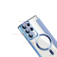 Θήκη με πτερύγιο για Samsung Galaxy S22 Ultra 5G, RFID Wallet MagSafe CamShield, μπλε